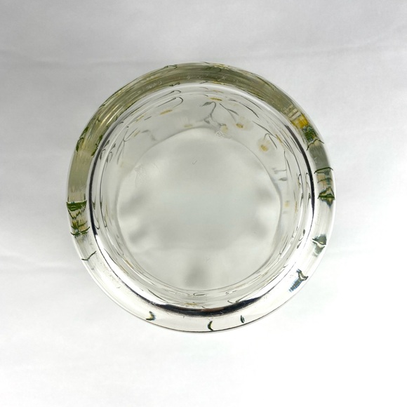 Mid-Century Cera Small Glass Ice Bucket With Daisy Motif - Picture 12 of 16